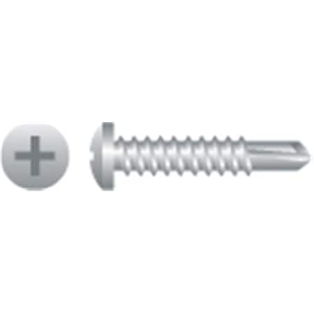 8-18 X 0.75 In. Phillips Pan Head Screws Zinc Plated, 10PK